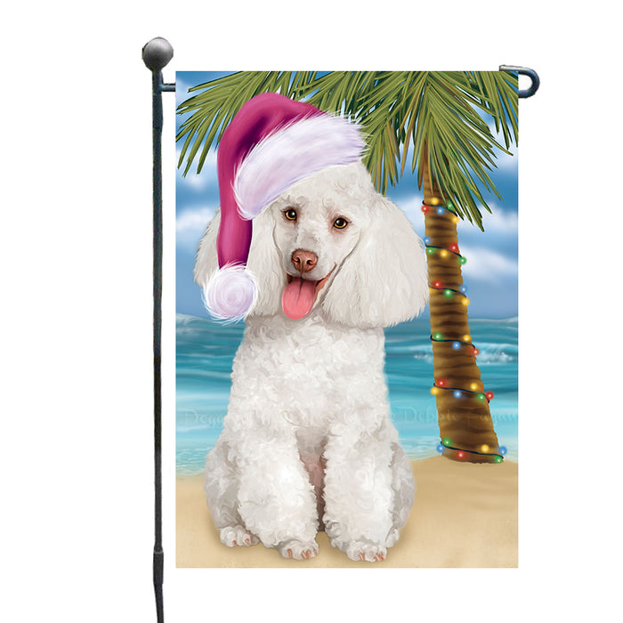 Christmas Summertime Beach Poodle Dog Garden Flags Outdoor Decor for Homes and Gardens Double Sided Garden Yard Spring Decorative Vertical Home Flags Garden Porch Lawn Flag for Decorations GFLG69003