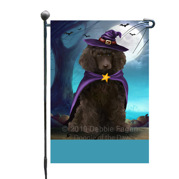 Personalized Happy Halloween Trick or Treat Poodle Dog Witch Custom Garden Flag GFLG64592