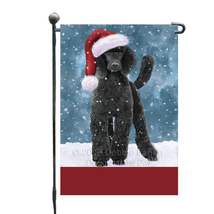 Personalized Let It Snow Happy Holidays Poodle Dog Custom Garden Flags GFLG-DOTD-A62405