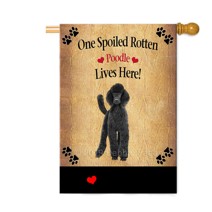 Personalized Spoiled Rotten Poodle Dog Custom House Flag FLG-DOTD-A63293