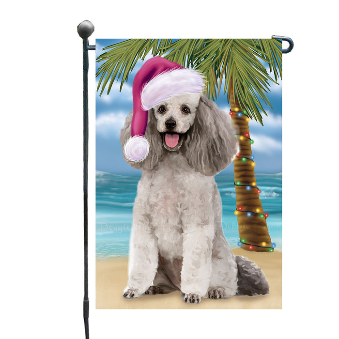 Christmas Summertime Beach Poodle Dog Garden Flags Outdoor Decor for Homes and Gardens Double Sided Garden Yard Spring Decorative Vertical Home Flags Garden Porch Lawn Flag for Decorations GFLG69006