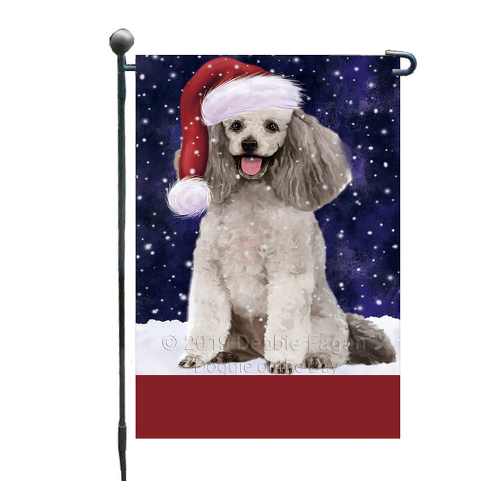 Personalized Let It Snow Happy Holidays Poodle Dog Custom Garden Flags GFLG-DOTD-A62407