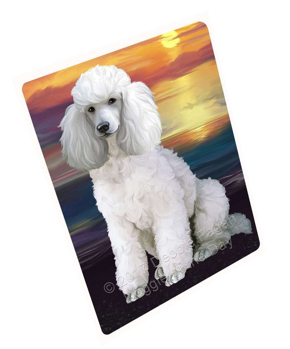 Poodles Dog Art Portrait Print Woven Throw Sherpa Plush Fleece Blanket