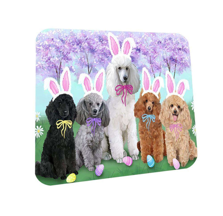 Poodles Dog Easter Holiday Coasters Set of 4 CST49139