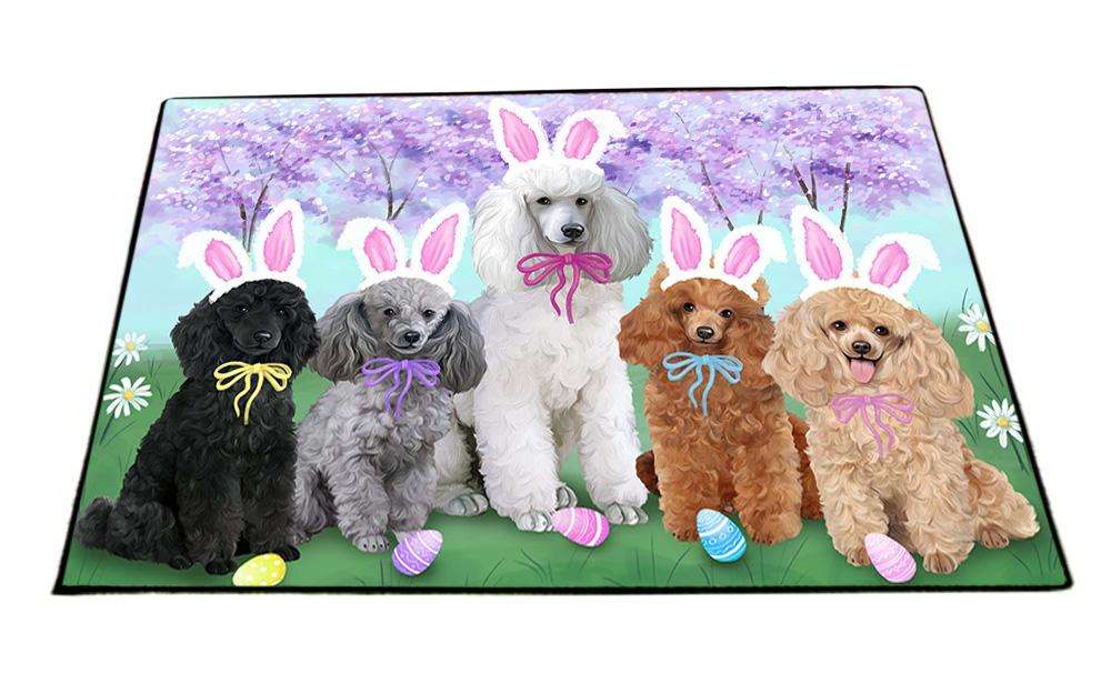 Poodles Dog Easter Holiday Floormat FLMS49602
