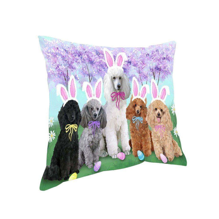 Poodles Dog Easter Holiday Pillow PIL52576