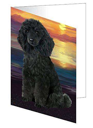Poodles Dog Handmade Artwork Assorted Pets Greeting Cards and Note Cards with Envelopes for All Occasions and Holiday Seasons
