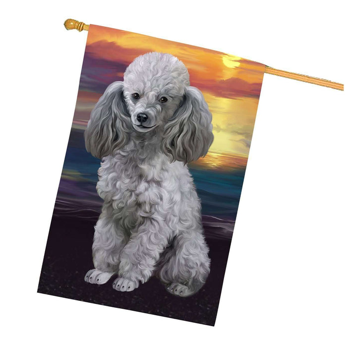 Poodles Dog House Flag