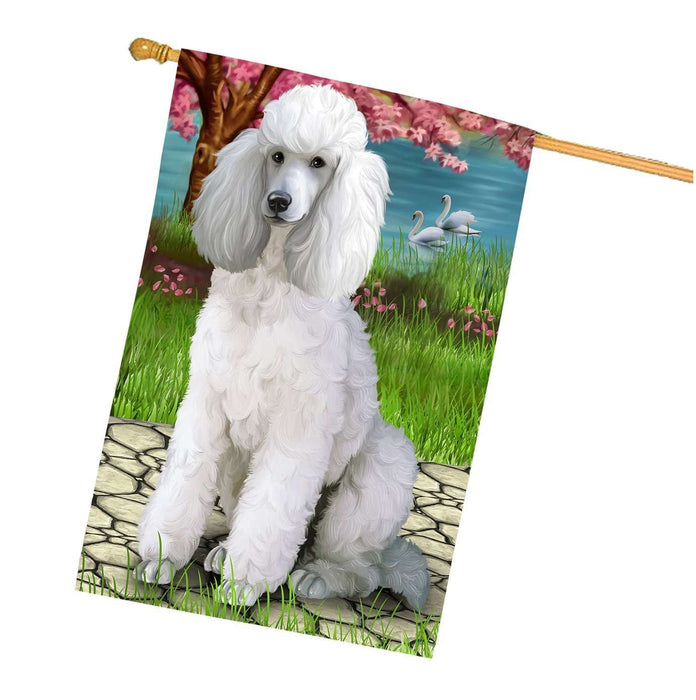 Poodles Dog House Flag