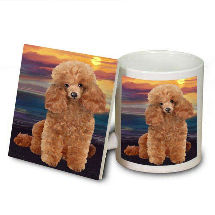 Poodles Dog Mug and Coaster Set