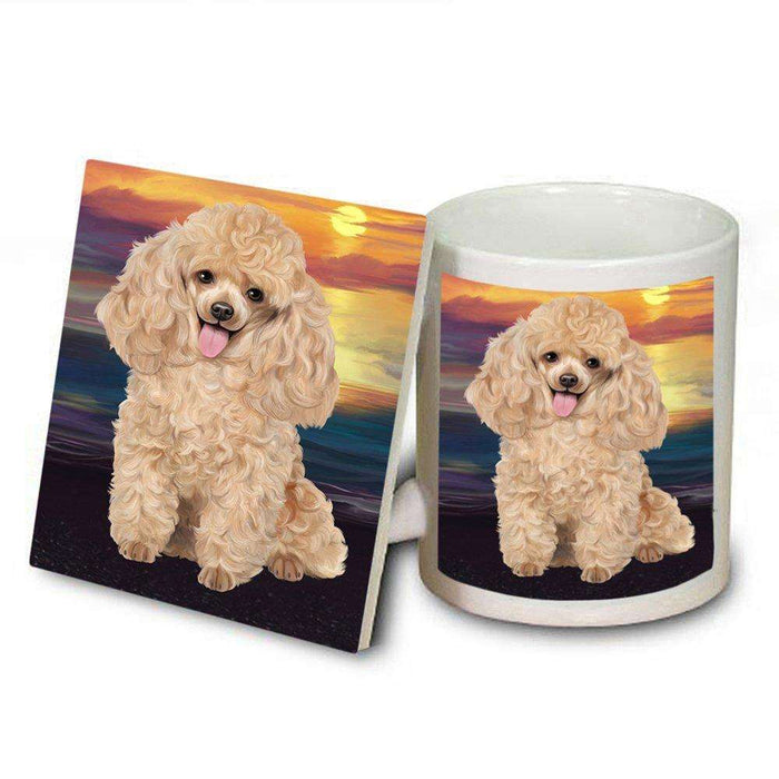 Poodles Dog Mug and Coaster Set
