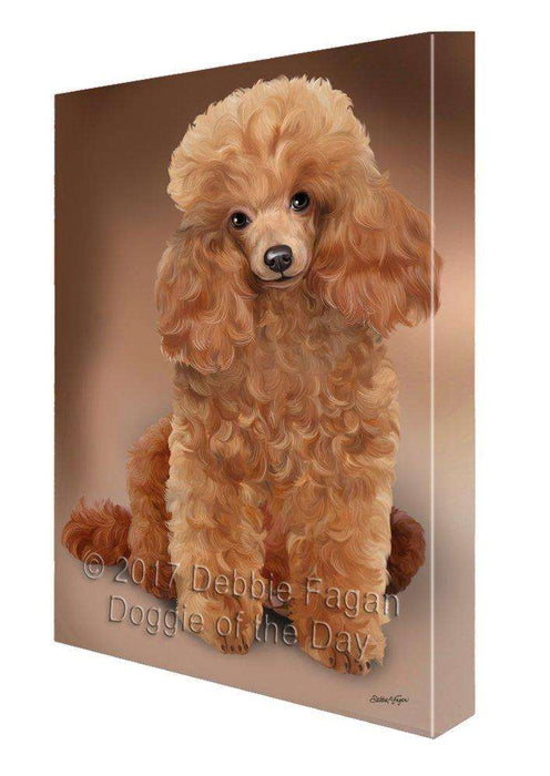 Poodles Dog Painting Printed on Canvas Wall Art Signed