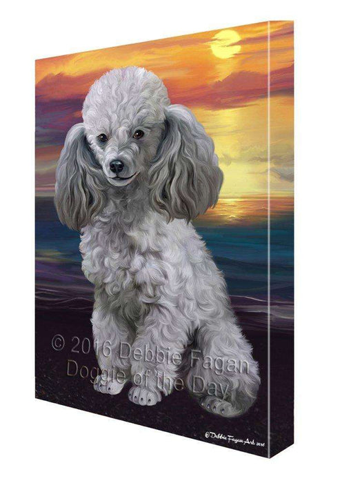 Poodles Dog Painting Printed on Canvas Wall Art