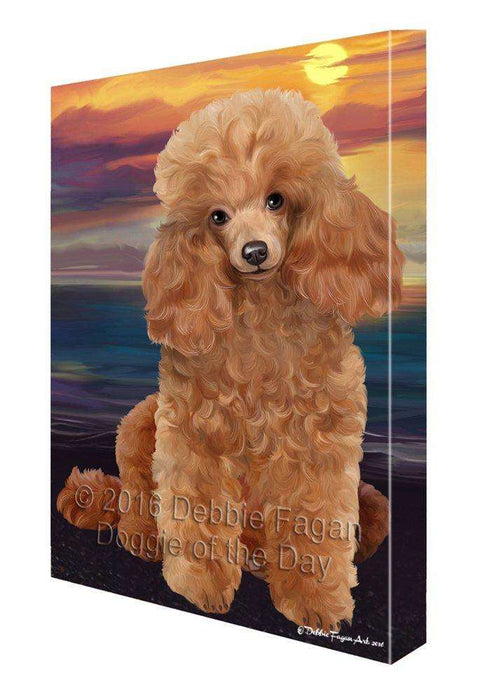 Poodles Dog Painting Printed on Canvas Wall Art