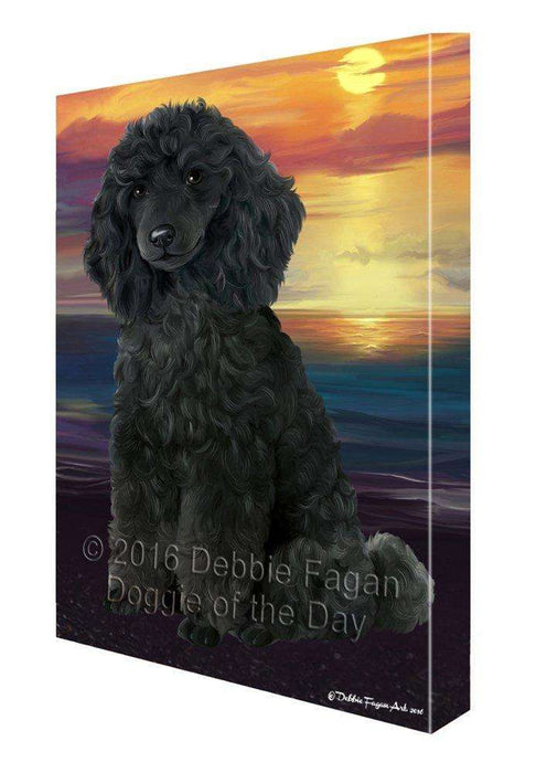 Poodles Dog Painting Printed on Canvas Wall Art