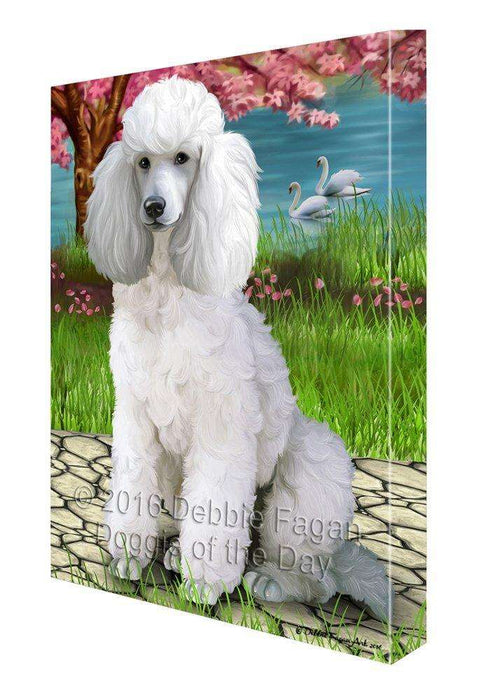 Poodles Dog Painting Printed on Canvas Wall Art