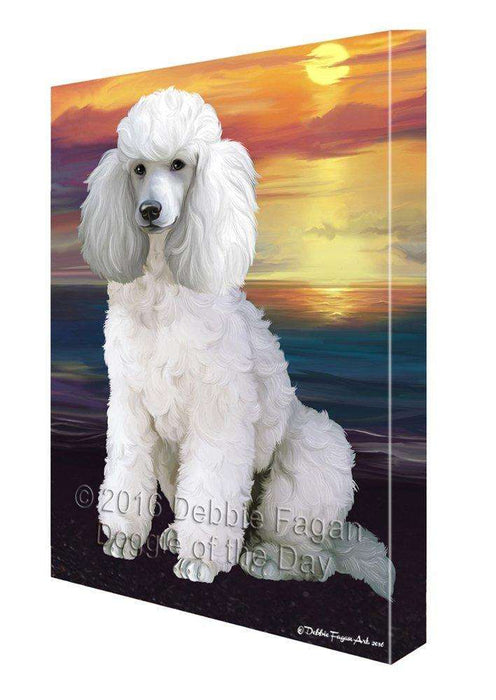 Poodles Dog Painting Printed on Canvas Wall Art