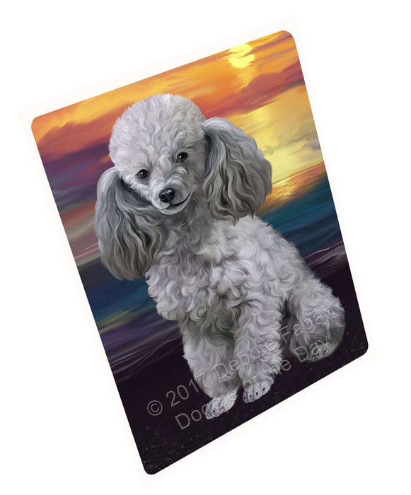 Poodles Dog Tempered Cutting Board