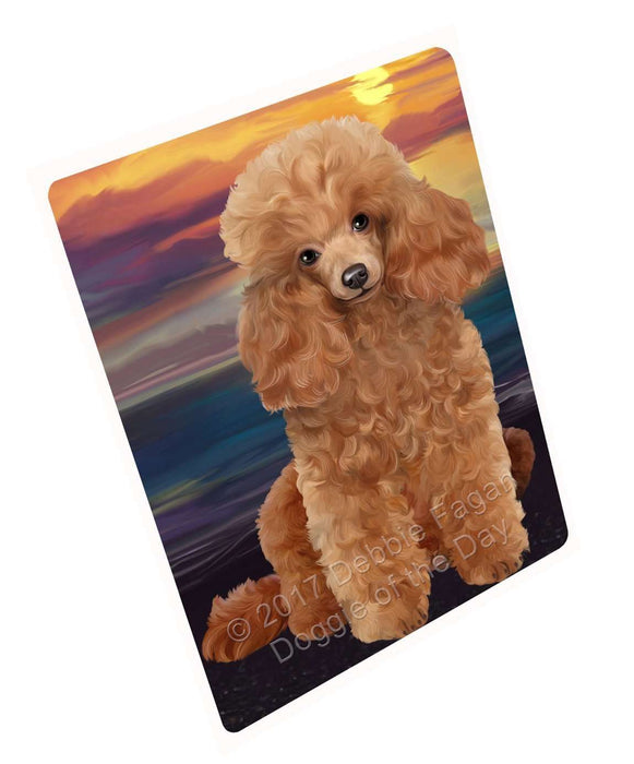 Poodles Dog Tempered Cutting Board