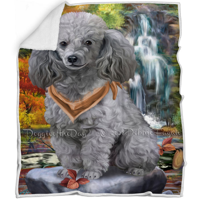 Scenic Waterfall Poodle Dog Blanket BLNKT60897
