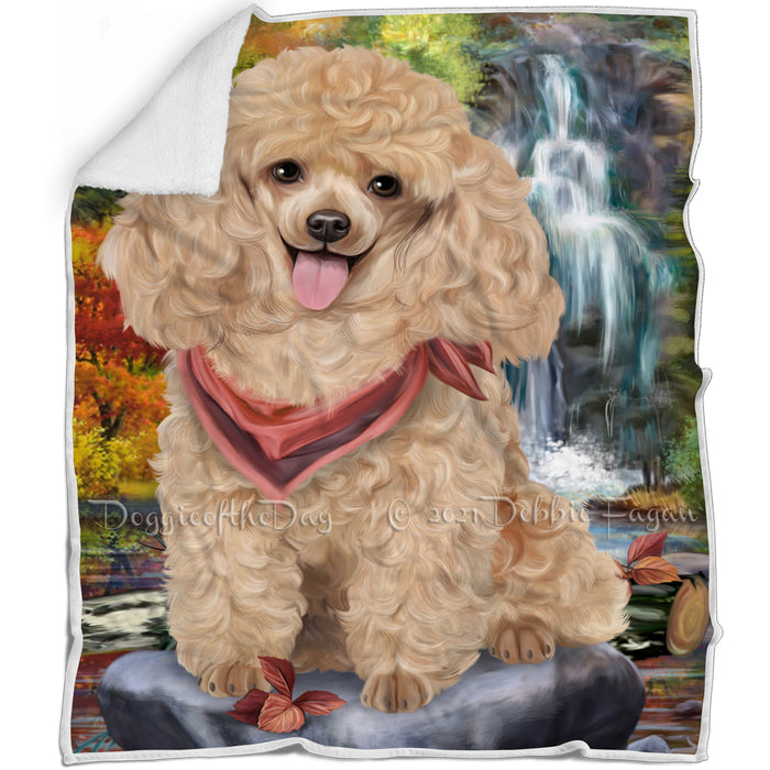 Scenic Waterfall Poodle Dog Blanket BLNKT60906