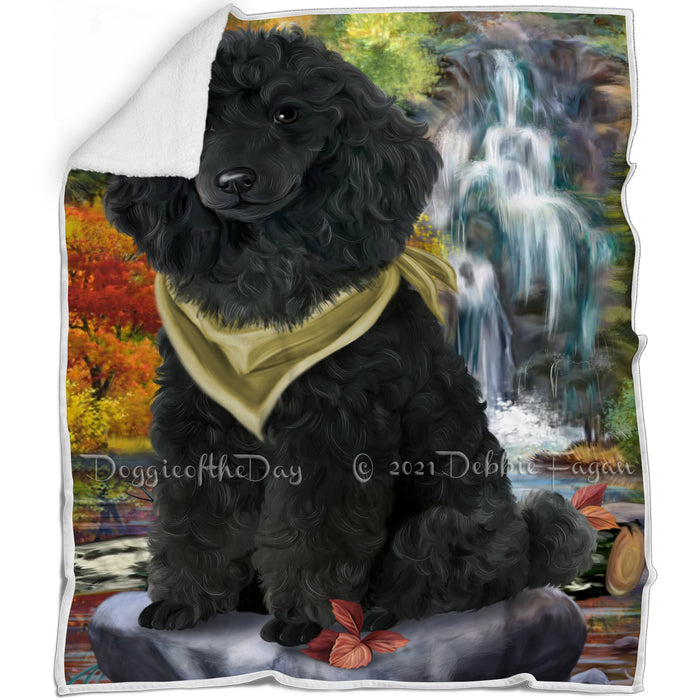 Scenic Waterfall Poodle Dog Blanket BLNKT60915
