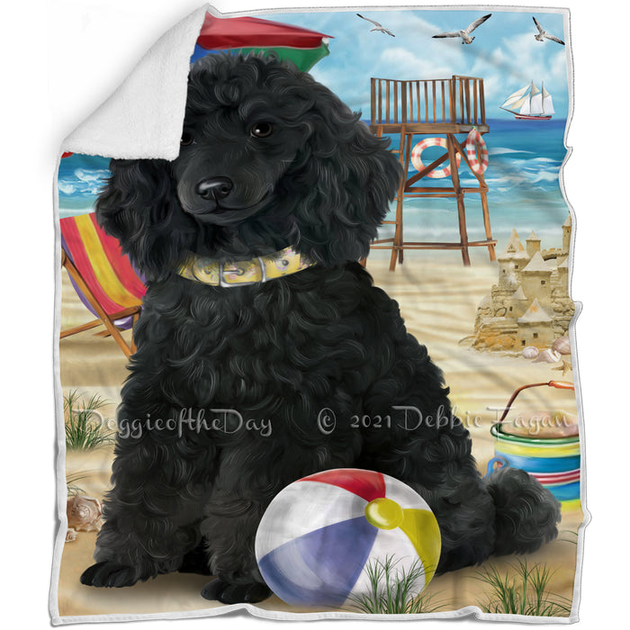 Pet Friendly Beach Poodle Dog Blanket BLNKT53103