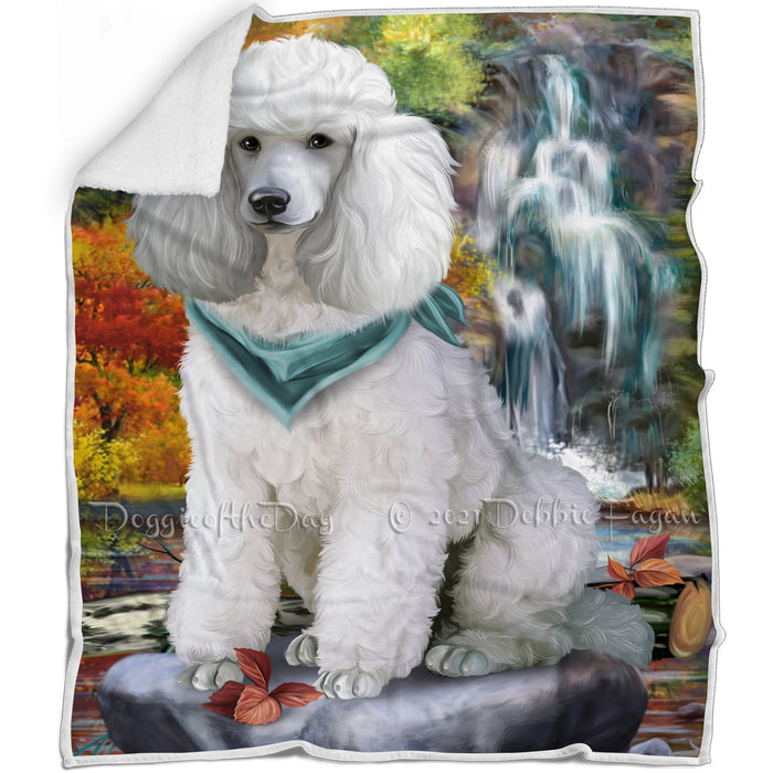 Scenic Waterfall Poodle Dog Blanket BLNKT60933