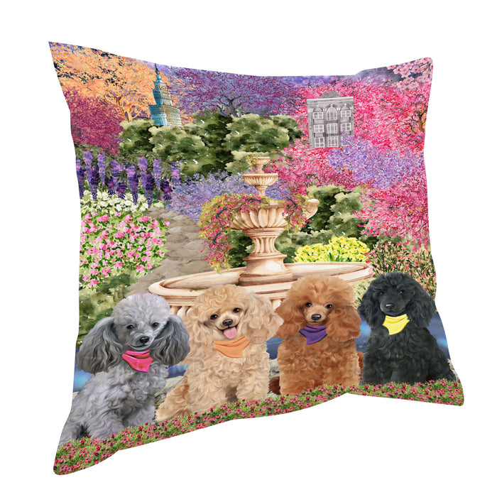 Poodle Throw Pillow: Explore a Variety of Designs, Custom, Cushion Pillows for Sofa Couch Bed, Personalized, Dog Lover's Gifts
