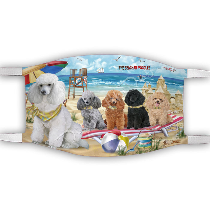 Pet Friendly Beach Poodle Dogs Face Mask FM49126
