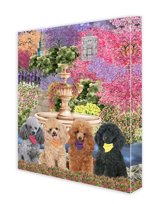 Poodle Wall Art Canvas, Explore a Variety of Designs, Custom Digital Painting, Personalized, Ready to Hang Room Decor, Dog Gift for Pet Lovers