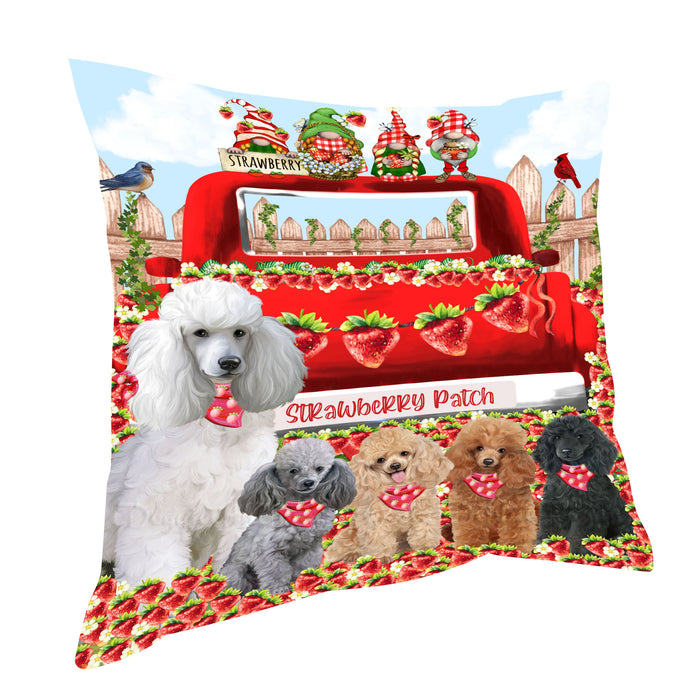 Poodle Throw Pillow: Explore a Variety of Designs, Custom, Cushion Pillows for Sofa Couch Bed, Personalized, Dog Lover's Gifts