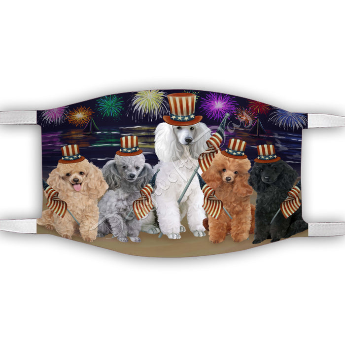 4th of July Independence Day Poodle Dogs Face Mask FM49428