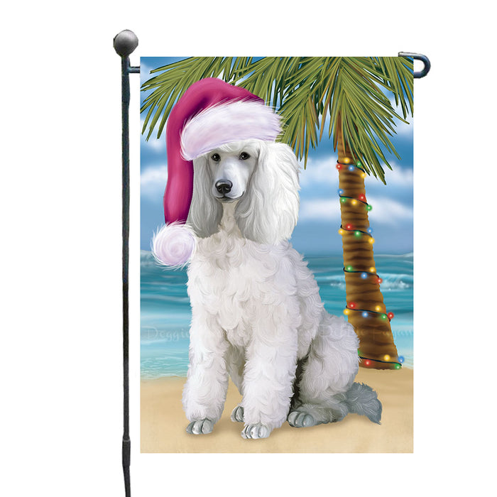Christmas Summertime Beach Poodle Dog Garden Flags Outdoor Decor for Homes and Gardens Double Sided Garden Yard Spring Decorative Vertical Home Flags Garden Porch Lawn Flag for Decorations GFLG69009