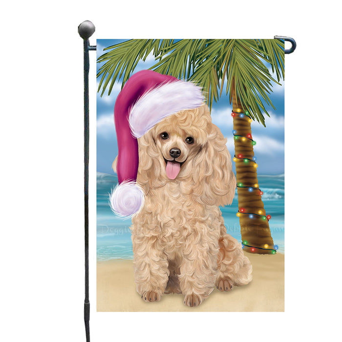 Christmas Summertime Beach Poodle Dog Garden Flags Outdoor Decor for Homes and Gardens Double Sided Garden Yard Spring Decorative Vertical Home Flags Garden Porch Lawn Flag for Decorations GFLG69010