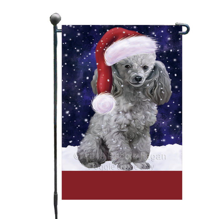 Personalized Let It Snow Happy Holidays Poodle Dog Custom Garden Flags GFLG-DOTD-A62411