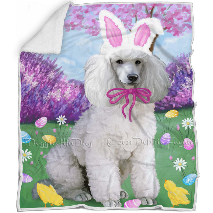 Poodle Dog Easter Holiday Blanket BLNKT59754