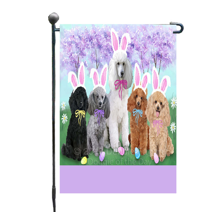 Personalized Easter Holiday Poodle Dogs Custom Garden Flags GFLG-DOTD-A58956