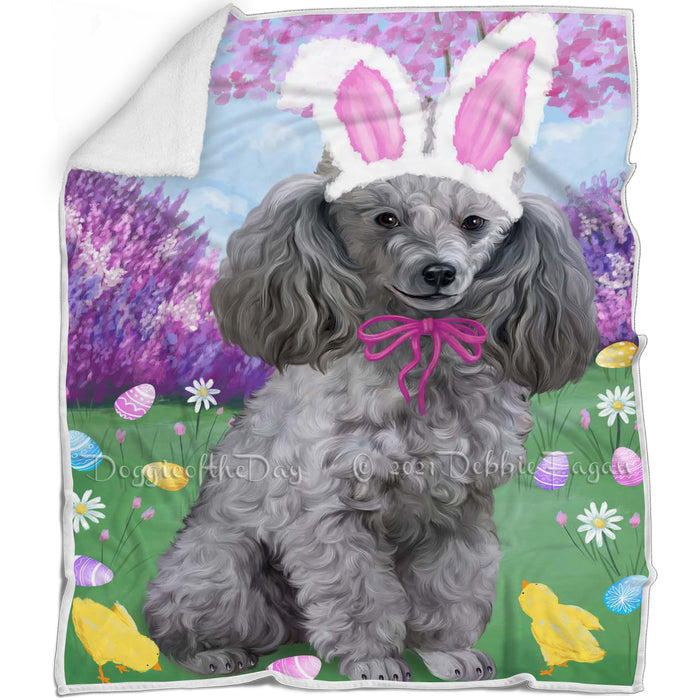 Poodle Dog Easter Holiday Blanket BLNKT59772