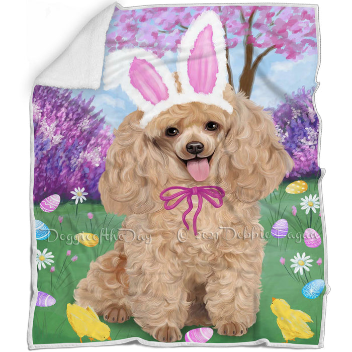 Poodle Dog Easter Holiday Blanket BLNKT59790