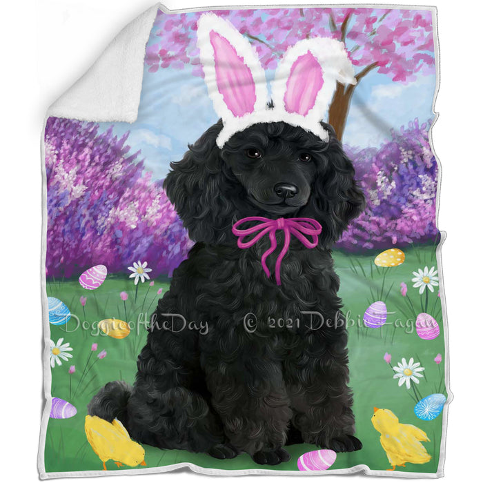 Poodle Dog Easter Holiday Blanket BLNKT59799