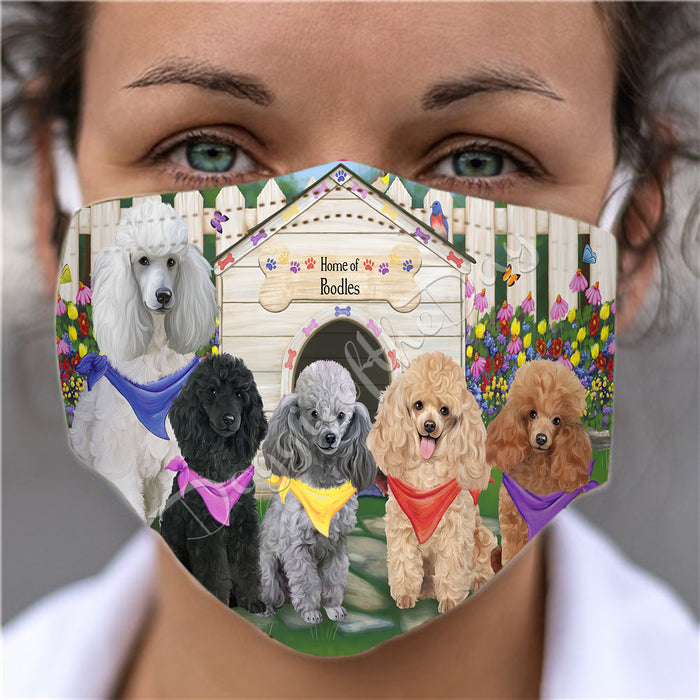 Spring Dog House Poodle Dogs Face Mask FM48821
