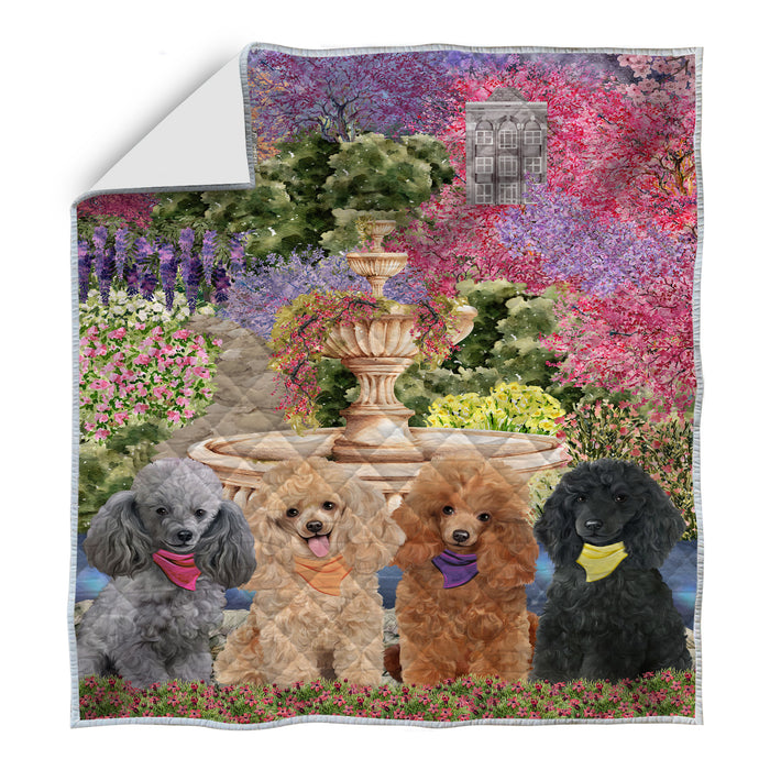 Poodle Bedspread Quilt, Bedding Coverlet Quilted, Explore a Variety of Designs, Personalized, Custom, Dog Gift for Pet Lovers