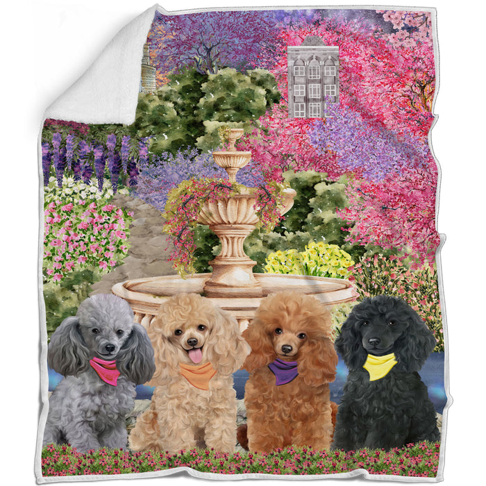 Poodle Bed Blanket, Explore a Variety of Designs, Custom, Soft and Cozy, Personalized, Throw Woven, Fleece and Sherpa, Gift for Pet and Dog Lovers