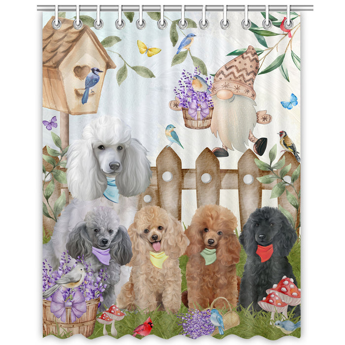 Poodle Shower Curtain, Explore a Variety of Custom Designs, Personalized, Waterproof Bathtub Curtains with Hooks for Bathroom, Gift for Dog and Pet Lovers