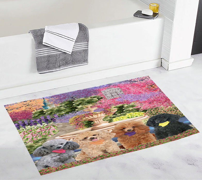 Poodle Anti-Slip Bath Mat, Explore a Variety of Designs, Soft and Absorbent Bathroom Rug Mats, Personalized, Custom, Dog and Pet Lovers Gift