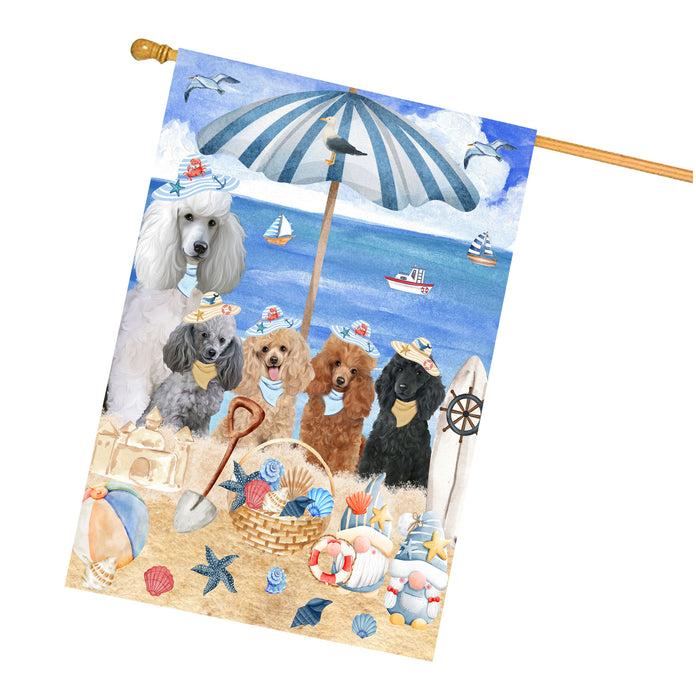 Poodle Dogs House Flag, Double-Sided Home Outside Yard Decor, Explore a Variety of Designs, Custom, Weather Resistant, Personalized, Gift for Dog and Pet Lovers