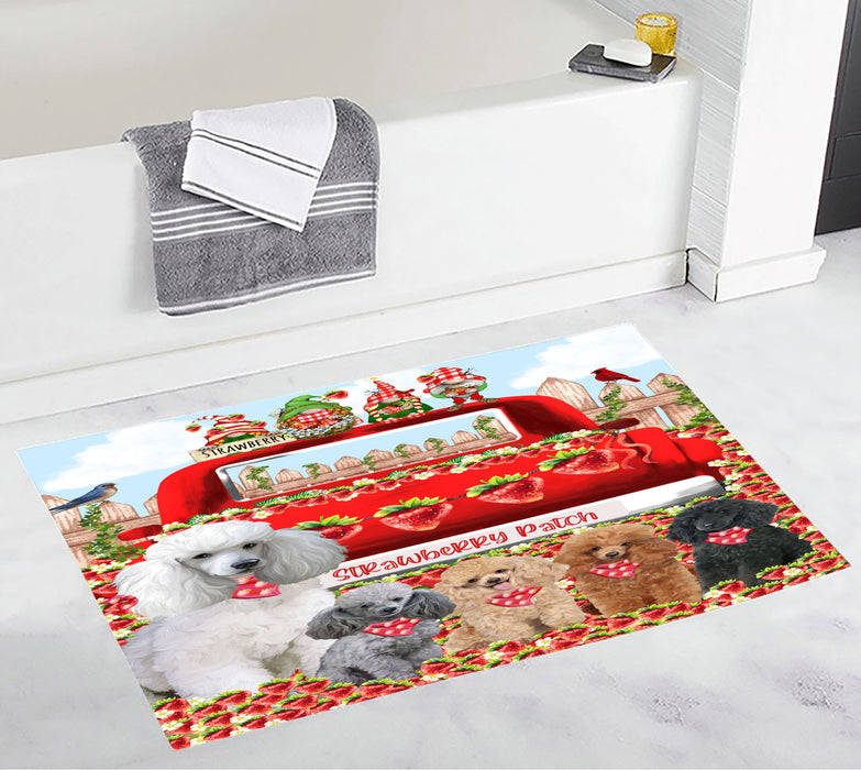 Poodle Custom Bath Mat, Explore a Variety of Personalized Designs, Anti-Slip Bathroom Pet Rug Mats, Dog Lover's Gifts