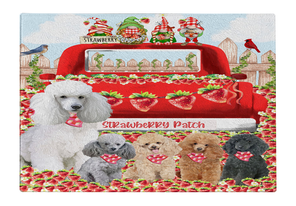 Poodle Cutting Board, Explore a Variety of Designs, Custom, Personalized, Kitchen Tempered Glass Chopping Meats, Vegetables, Dog Gift for Pet Lovers