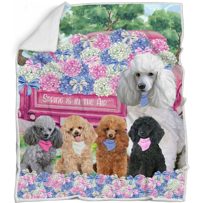Poodle Blanket: Explore a Variety of Designs, Custom, Personalized Bed Blankets, Cozy Woven, Fleece and Sherpa, Gift for Dog and Pet Lovers